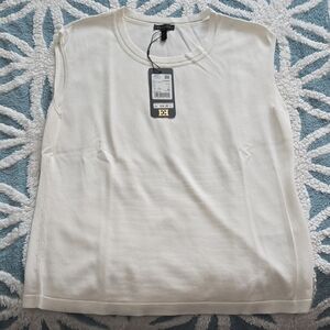 Escada Womens Ivory Sleeveless Knit Shell